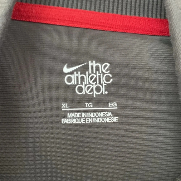 Nike The Athletic Dept Full Zip Sweatshirt Size XL Mens Gray Red Swoosh Jacket - Picture 8 of 10